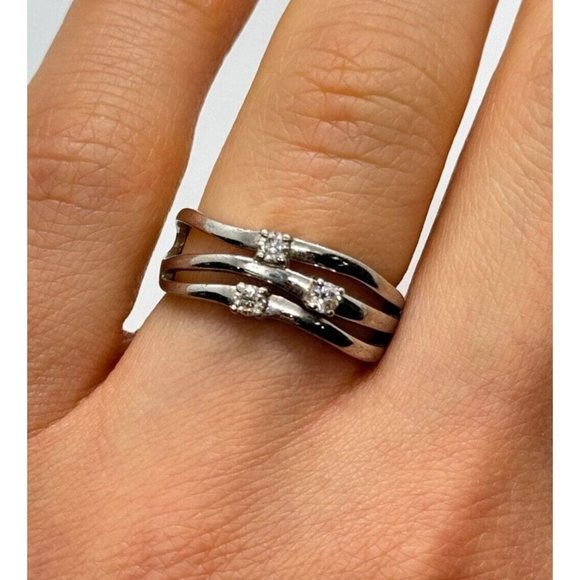 925 STERLING SILVER CZ RING SIZE 6 - Picture 5 of 8